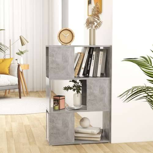 Ormarić za knjige / pregrada boja betona 60x24x94 cm drveni - Beton siva 1 60 x 24 x 94 cm Cijena