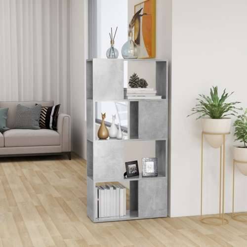 Ormarić za knjige / Paravan - Sobna pregrada boja betona 60x24x124,5 cm - Beton siva 1 60 x 24 x 124.5 cm Cijena