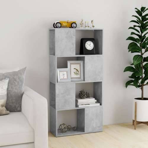 Ormarić za knjige / Paravan - Sobna pregrada boja betona 60x24x124,5 cm - Beton siva 1 60 x 24 x 124.5 cm Cijena