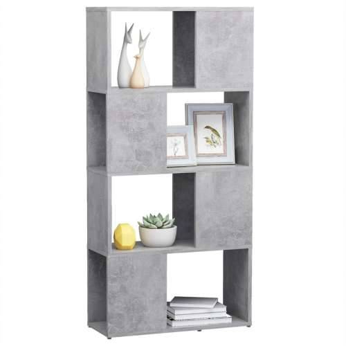 Ormarić za knjige / Paravan - Sobna pregrada boja betona 60x24x124,5 cm - Beton siva 1 60 x 24 x 124.5 cm Cijena