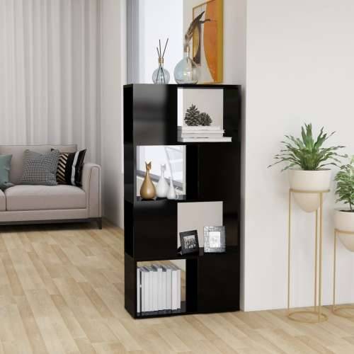 Ormarić za knjige / Paravan - Sobna pregrada sjajni crni 60x24x124,5 cm - visoko sjajno crna 1 60 x 24 x 124.5 cm Cijena