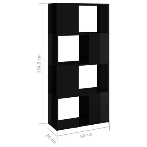 Ormarić za knjige / Paravan - Sobna pregrada sjajni crni 60x24x124,5 cm - visoko sjajno crna 1 60 x 24 x 124.5 cm Cijena