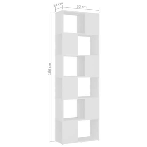 Ormarić za knjige / Paravan - Sobna pregrada bijeli 60 x 24 x 186 cm - Bijela 60 x 24 x 186 cm 1 Cijena