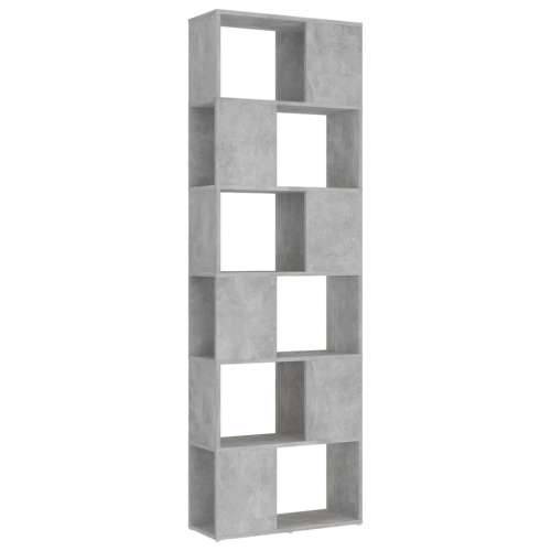 Ormarić za knjige / pregrada boja betona 60x24x186 cm drvena - Beton siva 1 60 x 24 x 186 cm Cijena