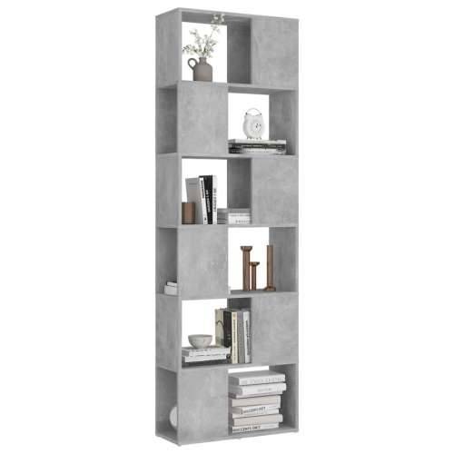 Ormarić za knjige / pregrada boja betona 60x24x186 cm drvena - Beton siva 1 60 x 24 x 186 cm Cijena