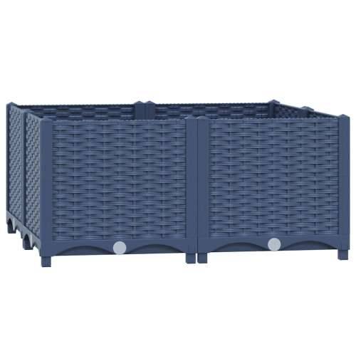 Povišena gredica 80x80x38 cm od polipropilena - Plavo-siva 80 x 80 x 38 cm 1 Cijena
