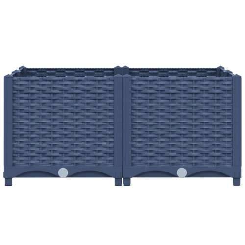Povišena gredica 80x80x38 cm od polipropilena - Plavo-siva 80 x 80 x 38 cm 1 Cijena