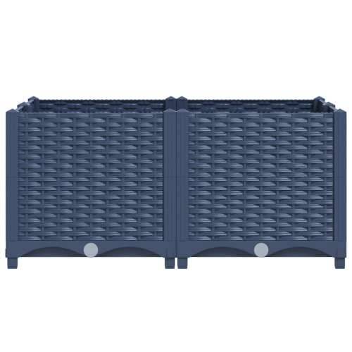 Povišena gredica 80x80x38 cm od polipropilena - Plavo-siva 80 x 80 x 38 cm 1 Cijena
