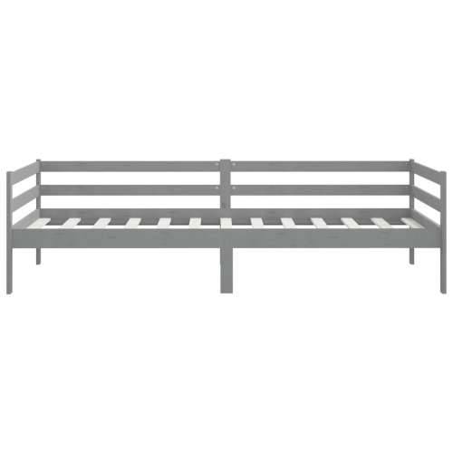 Dnevni ležaj od masivne borovine sivi 90 x 200 cm - Siva 90 x 200 cm Cijena