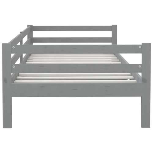 Dnevni ležaj od masivne borovine sivi 90 x 200 cm - Siva 90 x 200 cm Cijena