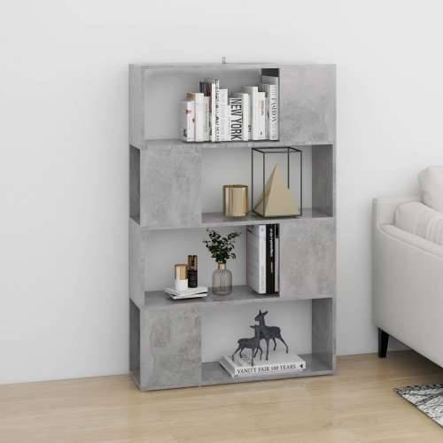Ormarić za knjige / pregrada boja betona 80x24x124,5 cm drveni - Beton siva 1 80 x 24 x 124.5 cm Cijena