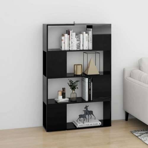 Ormarić za knjige / Paravan - Sobna pregrada sjajni crni 80x24x124,5 cm - visoko sjajno crna 1 80 x 24 x 124.5 cm Cijena