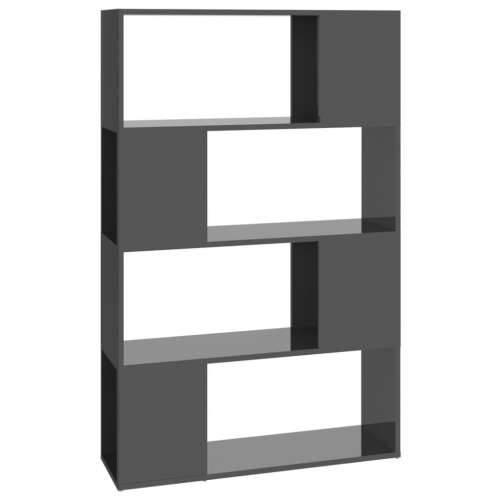 Ormarić za knjige / Paravan - Sobna pregrada sjajni sivi 80x24x124,5 cm - visoko sjajno siva 1 80 x 24 x 124.5 cm Cijena
