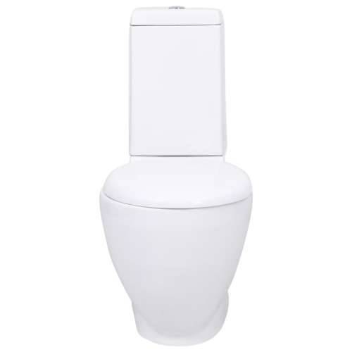 Keramička okrugla toaletna školjka s protokom vode bijela Cijena