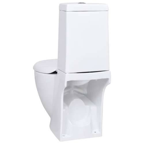 Keramička okrugla toaletna školjka s protokom vode bijela Cijena
