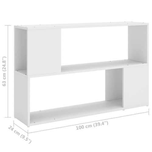 Ormarić za knjige bijeli 100 x 24 x 63 cm od konstruiranog drva - Bijela 1 100 x 24 x 63 cm Cijena