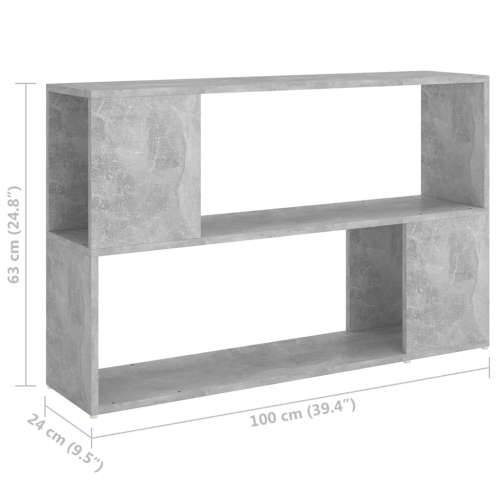 Ormarić za knjige boja betona 100x24x63 cm konstruirano drvo - Beton siva 100 x 24 x 63 cm 1 Cijena