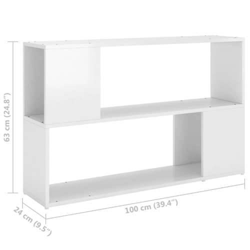 Ormarić za knjige sjajni bijeli 100x24x63 cm konstruirano drvo - Visoko sjajno bijela 1 100 x 24 x 63 cm Cijena