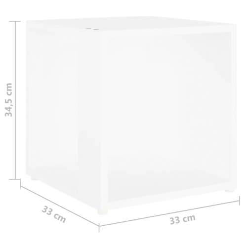Bočni stolić bijeli 33 x 33 x 34,5 cm od konstruiranog drva - Bijela 33 x 33 x 34.5 cm 1 Cijena