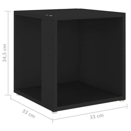 Bočni stolić crni 33 x 33 x 34,5 cm od konstruiranog drva - Crna 33 x 33 x 34.5 cm 1 Cijena