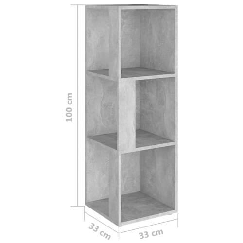 Kutni ormarić boja betona 33 x 33 x 100 cm konstruirano drvo - Beton siva 33 x 33 x 100 cm 1 Cijena