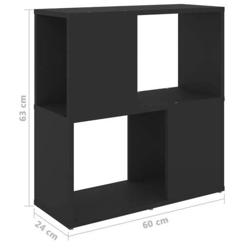 Ormarić za knjige crni 60 x 24 x 63 cm konstruirano drvo - Crna 1 60 x 24 x 63 cm Cijena