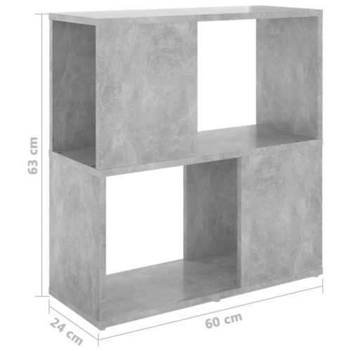 Ormarić za knjige siva boja betona 60x24x63cm konstruirano drvo - Beton siva 1 60 x 24 x 63 cm Cijena
