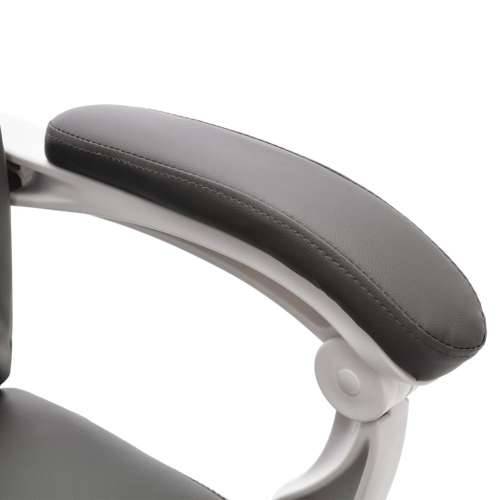 Masažna uredska stolica od umjetne kože siva Cijena
