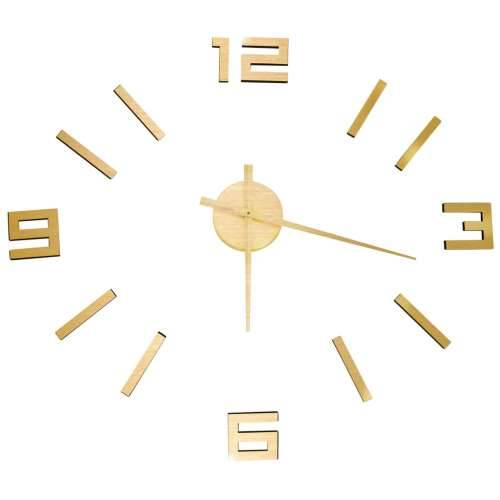 3D zidni sat moderni dizajn 100 cm XXL zlatni Cijena