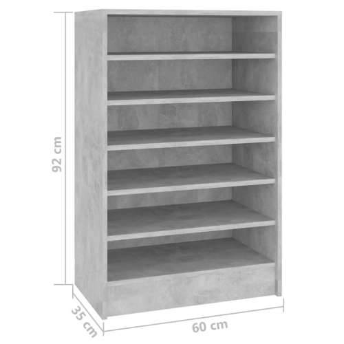 Ormarić za cipele boja betona 60 x 35 x 92 cm konstruirano drvo - Beton siva 60 x 35 x 92 cm 1 shoe cabinet without door Cijena