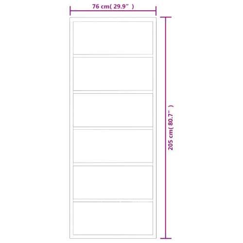 Staklena klizna vrata ESG i aluminija 76 x 205 cm crna - 76 x 205 cm 1 5 vodoravnih šipki Cijena
