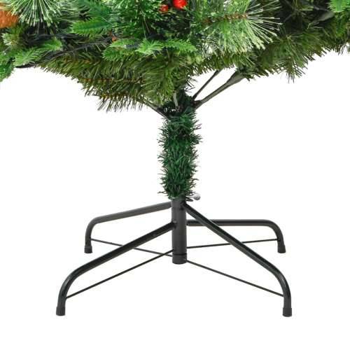 Osvijetljeno božićno drvce sa šiškama zeleno 225 cm PVC i PE - 225 x 94 cm 1 Cijena