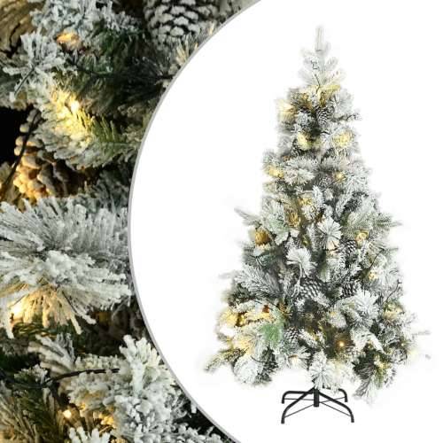 Osvijetljeno božićno drvce sa snijegom i šiškama 195 cm PVC/PE - 195 x 95 cm 1 Cijena