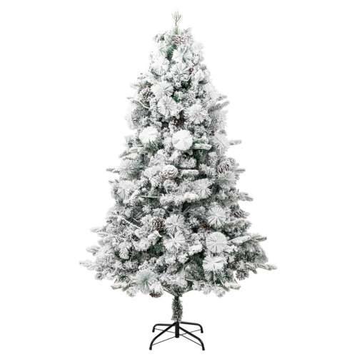 Osvijetljeno božićno drvce sa snijegom i šiškama 195 cm PVC/PE - 195 x 95 cm 1 Cijena
