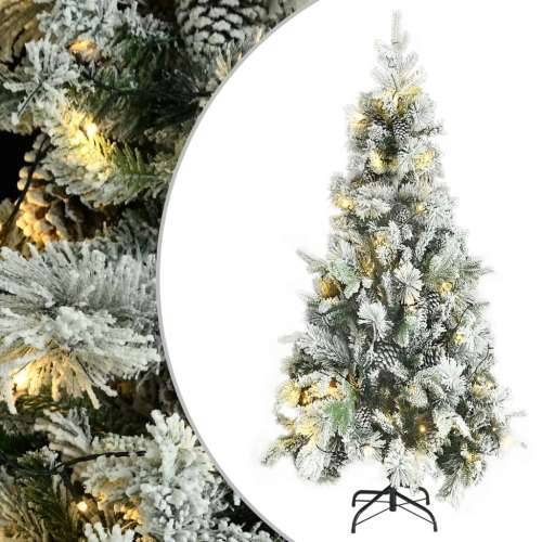 Osvijetljeno božićno drvce sa snijegom i šiškama 225 cm PVC/PE - 225 x 110 cm 1 Cijena