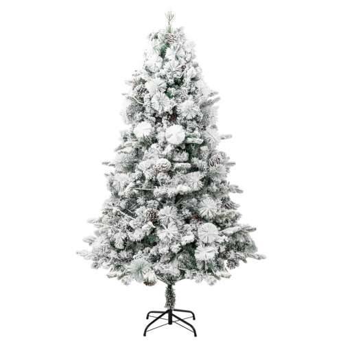 Osvijetljeno božićno drvce sa snijegom i šiškama 225 cm PVC/PE - 225 x 110 cm 1 Cijena
