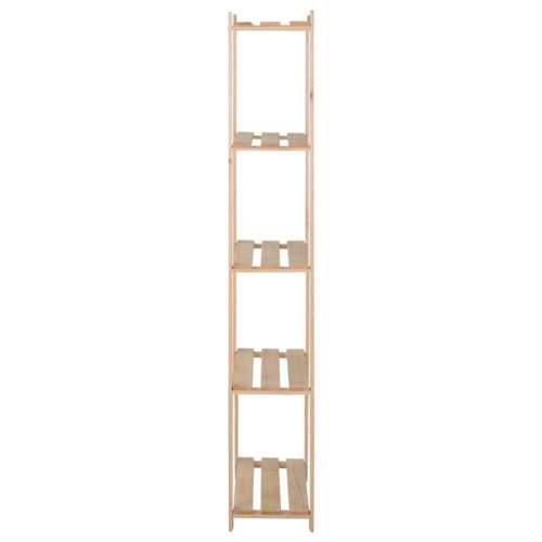 Stalak za pohranu s 5 razina 80x28,5x170 cm od masivne borovine - Prirodna 80 x 28.5 x 170 cm 1 Cijena