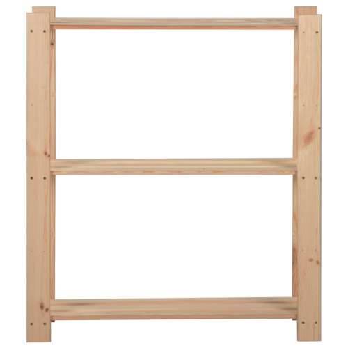 Stalak za pohranu s 3 razine 80 x 28,5 x 90 cm masivna borovina - Prirodna 80 x 28.5 x 90 cm 1 Cijena