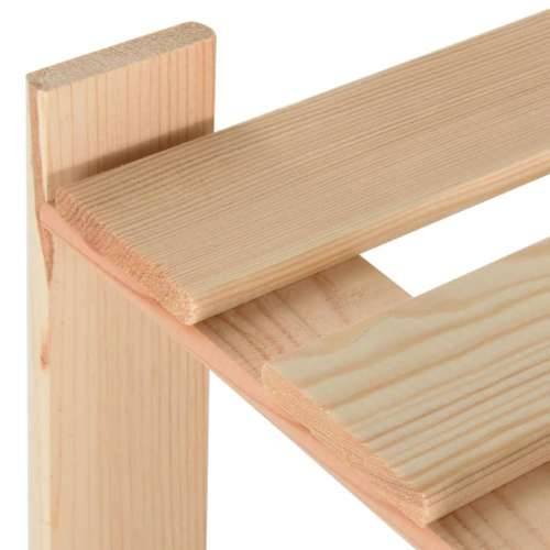 Stalak za pohranu s 3 razine 80 x 28,5 x 90 cm masivna borovina - Prirodna 80 x 28.5 x 90 cm 1 Cijena