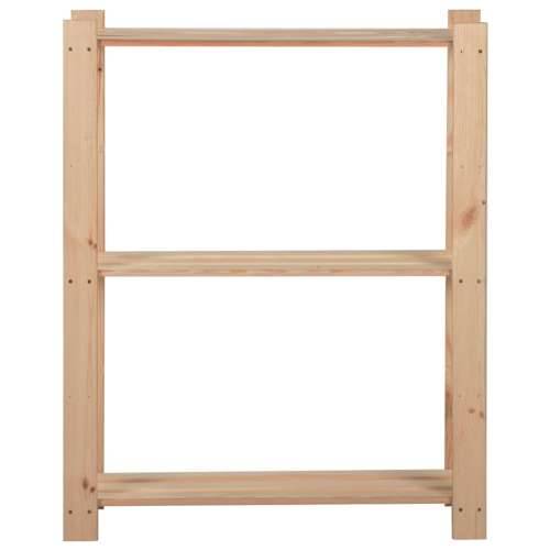 Stalak za pohranu s 3 razine 60 x 28,5 x 90 cm masivna borovina - Prirodna 60 x 28.5 x 90 cm 1 Cijena
