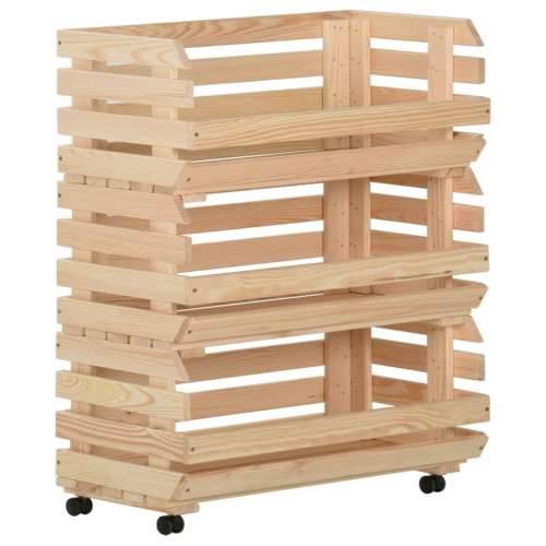Kolica za povrće 77 x 30 x 80 cm od masivne borovine - 77 x 30 x 80 cm Cijena