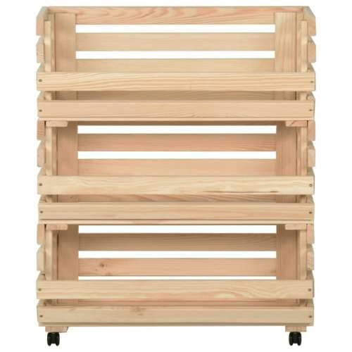 Kolica za povrće 77 x 30 x 80 cm od masivne borovine - 77 x 30 x 80 cm Cijena