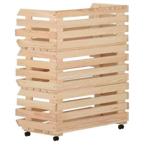 Kolica za povrće 77 x 30 x 80 cm od masivne borovine - 77 x 30 x 80 cm Cijena