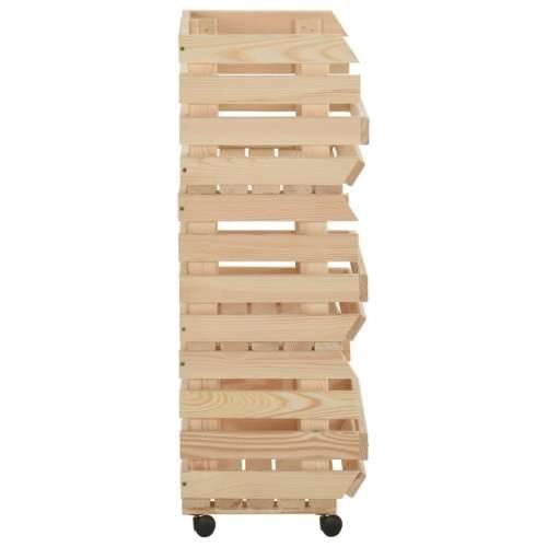 Kolica za povrće 77 x 30 x 80 cm od masivne borovine - 77 x 30 x 80 cm Cijena