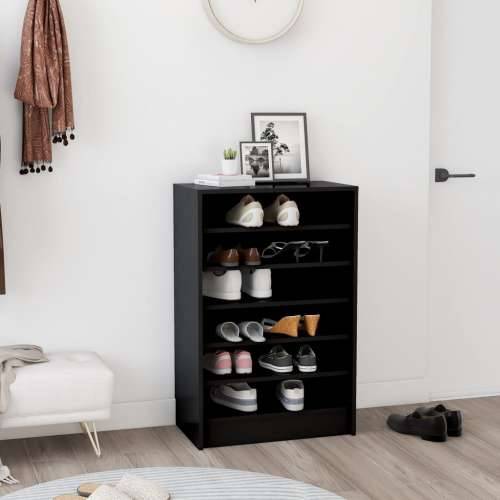 Ormarić za cipele crni 60 x 35 x 92 cm konstruirano drvo - Crna 60 x 35 x 92 cm 1 shoe cabinet without door Cijena