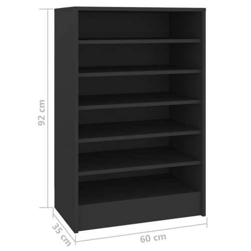 Ormarić za cipele crni 60 x 35 x 92 cm konstruirano drvo - Crna 60 x 35 x 92 cm 1 shoe cabinet without door Cijena