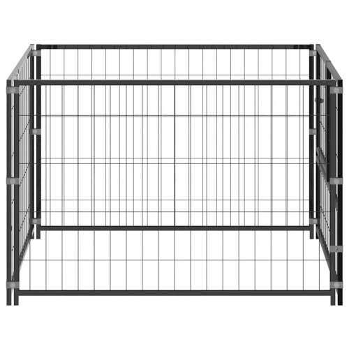 Kavez za pse crni 100 x 100 x 70 cm čelični - Crna 100 x 100 x 70 cm 1 Cijena