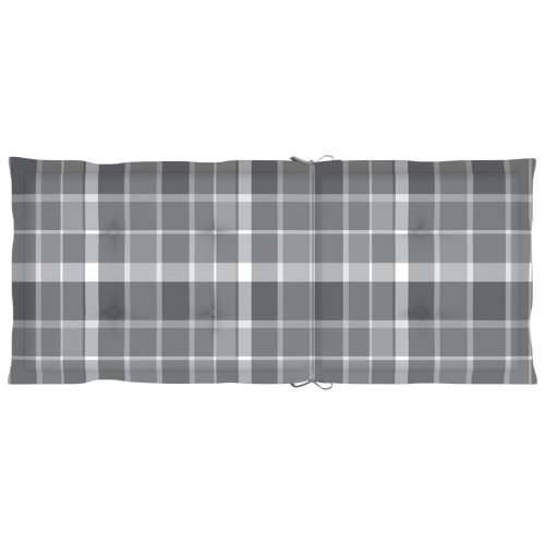 Stolica za ljuljanje s jastucima od masivnog bagremovog drva - Sivi karirani uzorak 120 x 50 x 3 cm 1 Cijena