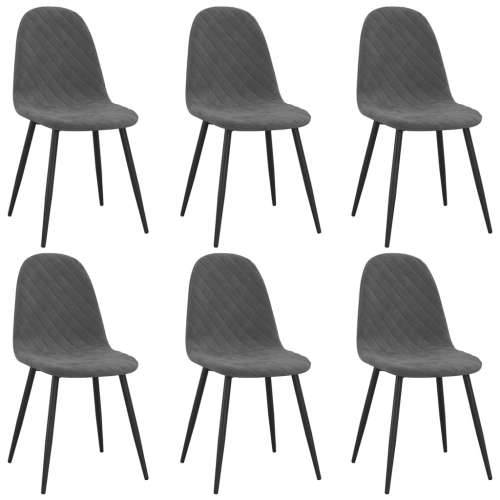 Blagovaonske stolice 6 kom tamnosive baršunaste Cijena