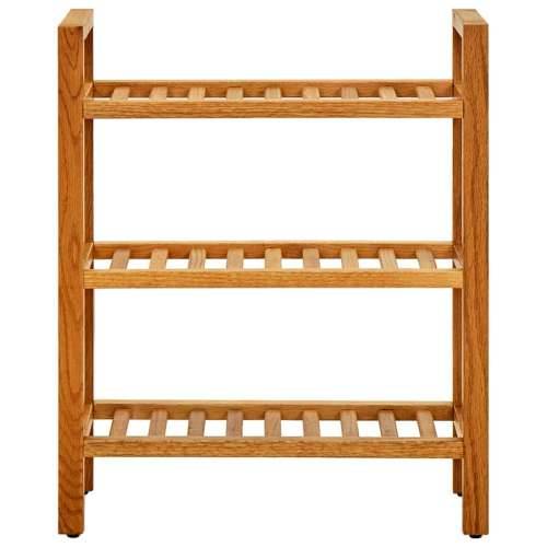 Stalak za obuću s 3 police 50x27x60 cm od masivne hrastovine - 1 60 cm 50 cm Cijena